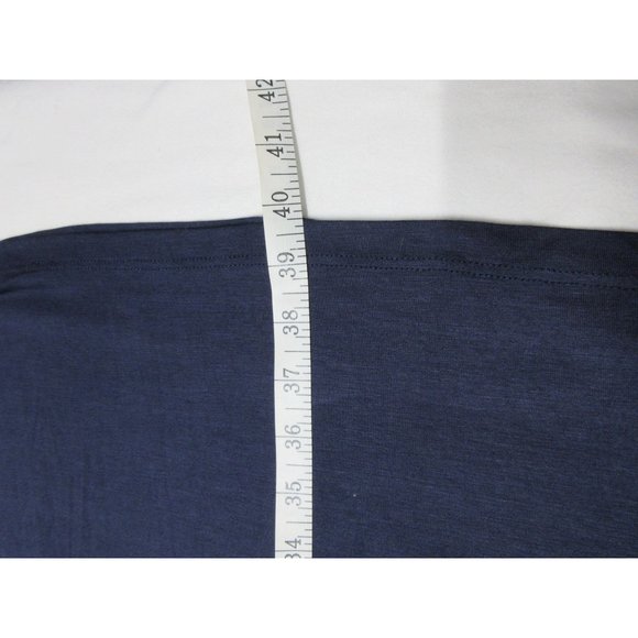 Moa wide elastic waist band navy maxi skirt - Picture 9 of 10